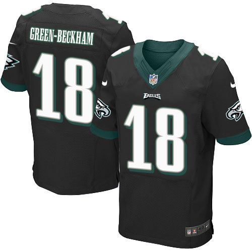 Men's Elite Dorial Green-Beckham Nike Jersey Black Alternate - #18 NFL Philadelphia Eagles